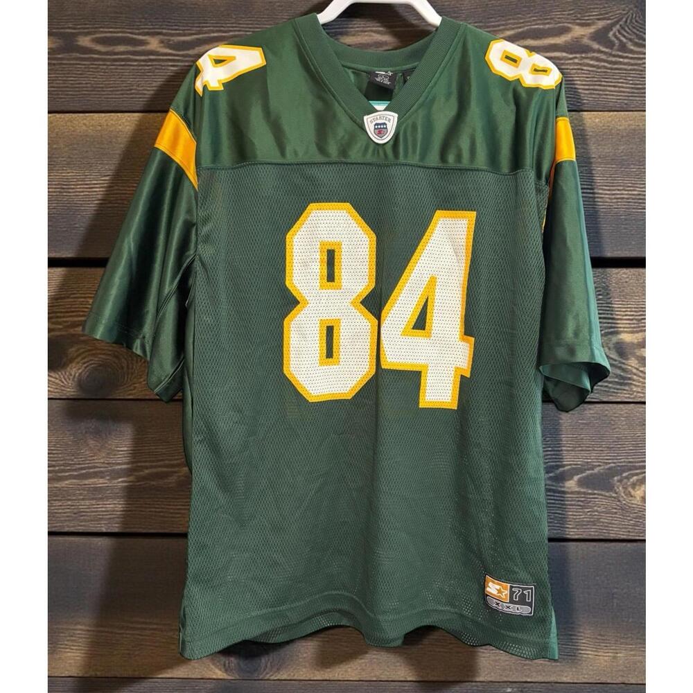 Starter #84 Sz Large Football Jersey Mens XXL NFL Green Gold